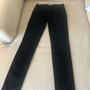 Paige Skyline Skinny Jeans in Black Ink - S 27